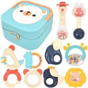 (10종 세트) 멜로디 북극곰 보관함 딸랑이 치아발육기/아기/장난감/놀이/놀이용/방울/베이비/선물/신생아