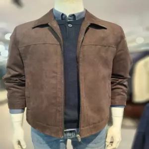 [트레몰로] (주)세정 트레몰로 25FW 스웨이드 평카라점퍼 쵸코브라운 TRNCL5F8481