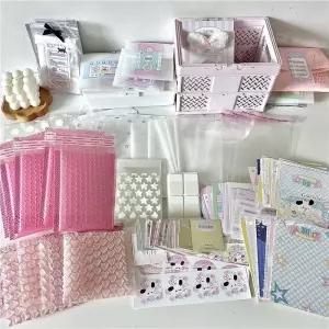 포카 포장지 취미 고급진 봉투 부자재 에어캡 보호 카드 포장백 스티커 재료 02. B세트