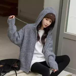 [시크폭스] 폴던 오버핏 투웨이 집업가디건_53CA714