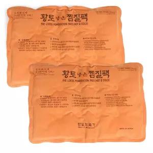 한일의료기 황토 냉 온 찜질팩 2개 대형 38cm x 26cm