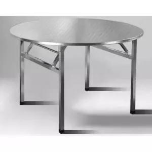 접이식 스텐 식탁 테라스 술집 업소용 휴대용 원탁 0.8m 표면무늬 원형테이블