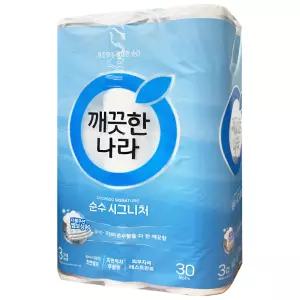 깨끗한나라 순수 시그니처 28m 3겹 30롤. x 2개