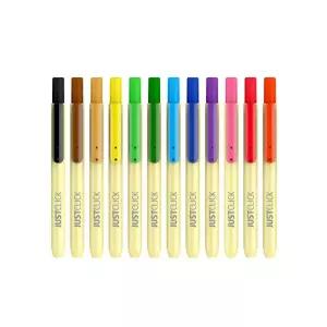 모리스 저스트클릭 유성매직 12색/네임펜/세트/유성/매직/글씨용/중간크기/리필/글씨/칼라/지워지지않는