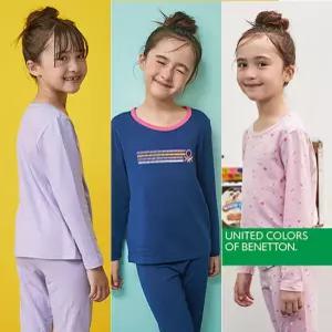 베네통 키즈 여아 소프트 코튼모달 동내의 3세트