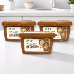 신송 짠맛을 줄인 건강한 재래된장 골드 1kg x3개 / 건강장 저염 신송된장
