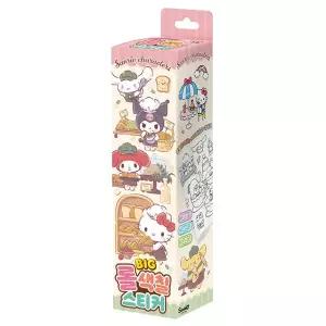 산리오 귀여운 캐릭터 빅 어린이 유아 롤 색칠 스티커 색칠 공부 놀이 스티커북 (베이커리)