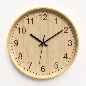 벽걸이 시계 벽시계 무소음 인테리어 대형 읽기 12 인치 숫자 비 틱 소리없이 전자 플라스틱 석영 교실 장