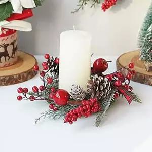 솔방울 열매 리스 캔들링 1P 크리스마스 소품 홀더