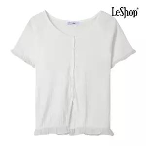 [롯데백화점]르샵 스몰 펀칭 밑단 쉬폰 프릴 가디건 (BP7KC004A)