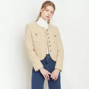 [케네스레이디][BYLYNN]버튼포인트 부클 울 자켓 EWJKOK0100