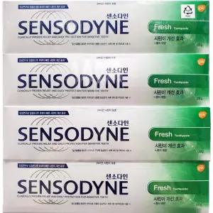 센소다인 시린이증상 은은한민트향 후레쉬치약120g4입