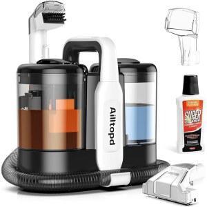 휴대용 카펫 및 실내 장식 스팟 클리너 강력한 흡입 리무버 카시트 반려동물 계단 소파용 딥 얼룩 클리닝 듀얼 사이즈 브러시헤드 포함