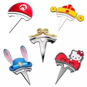 테슬라 로고 꾸미기 15가지 캐릭터 테슬람 데칼 프론트 트렁크 포인트 악세사리