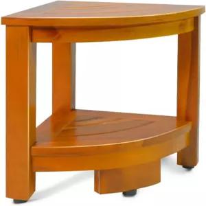 16.5인치 티크 코너 샤워 벤치 면도 다리를 위한 수납 선반 내부 샤워를 스툴 방수 발 받침대 욕실 실내 및