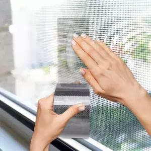 방충망 보수 테이프 회색 창문 접착식 틈새 롤 모기장/방충 수선 테잎 현관 가정용 수리용 수선용 거실 수