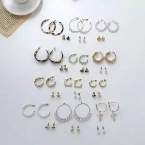 링귀걸이세트 진주 귀걸이 세트 6pcs 패션악세사리 (WFKBJIE)