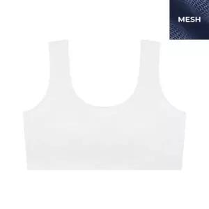 [수아팜] 주니어 2단계 베이직 메쉬 스포츠브라_아이보리.
