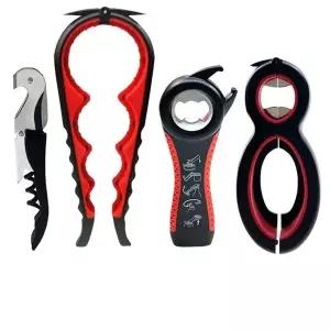 커터오프너세트 다용도오프너 가정용 와인 커터 술병오프너 4종세트 (WFKC0G3)