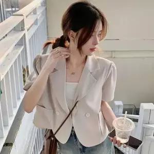 여성 퍼프 반팔 원버튼 하객룩 직장인2컬러 겨울 방풍 아우터 바람막이 플리스 자켓 후드 다운 점퍼 코트