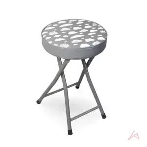 폭신한 쿠션감 간편이동 접이식 다용도 원형 쿠션 스툴 구름 1P (k7081)