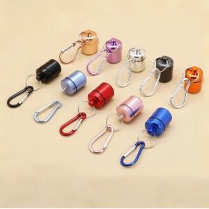 신제품 프리미엄 휴대용 알루미늄 방수 약통 케이스 이어플러그 키체인 여행용 보관함 보석  세련된 디자인