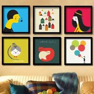 모던 북유럽 디자인 벽걸이 컬러풀 액자 (KYR-W08D367)