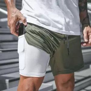 [셀러에이드]남성 운동용 헬스 트레이닝 와이드 포켓 레깅스 반바지 홈트 짐웨어