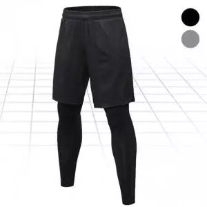 [셀러에이드]남성용 스포츠 일체형 레깅스 반바지 운동복