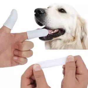 [SB수빈스토어] PET 강아지 손가락 칫솔 양치 일회용 거즈 면 강아지치아 고양이양치