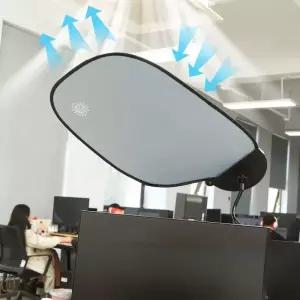 나뭇잎 캐노피 사무실 햇빛가리개 가림막 천장 에어컨바람