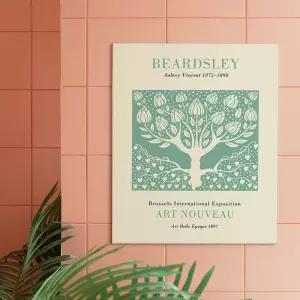 미드 센츄리 포스터 인테리어 캔버스액자 민트 비어즐리 31x41cm