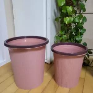 오픈 화장실 휴지통 대형 핑크 위생적인휴지통 종량제 50L 북유럽풍디자인 종량제쓰레기통 튼튼한쓰레기통