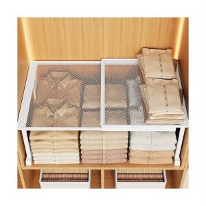 길이조절 옷장 레이어드 칸막이 확장형 펀칭 수납정리대