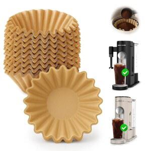 커피 필터 일회용 120 카운트 종이 필터, 닌자 PB051 PB041 및 스페셜티 포드/그라운드 1인용 메이커 - 브라운