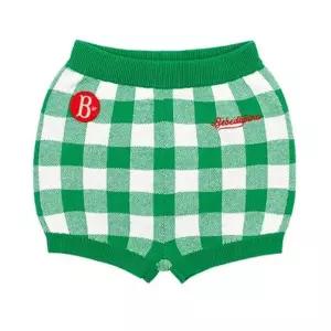 베베드피노 BP51PK114 헬로 리본 베이비 체크 스웨터 반바지