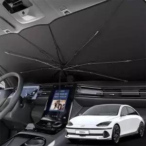 아이오닉6 자동차 원터치 햇빛가리개 우산타입