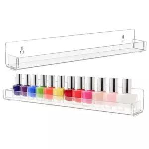진열대 아크릴 받침대 꽂이 네일전 네일 전시대 선반 수납 홀더 4p 투명 벽걸이