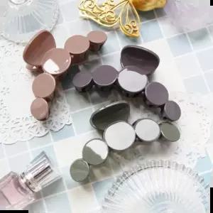 예쁜집게핀 감성컬러 동그라미 중형 유광 헤어 집게핀 10colors