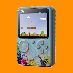 레트로 오락실 휴대용 미니 게임기 1인용 스 블루 고전