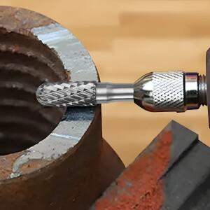 6/8mm 텅스텐 카바이드 로터리 파일 그라인딩 비트 밀링 커터 드릴 금속 목재 석재 연마 휠 조각