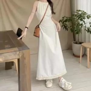 [하프클럽/셀러허브_여성트랜드패션]여성 우아한 여름 휴양 원피스 홀터넥