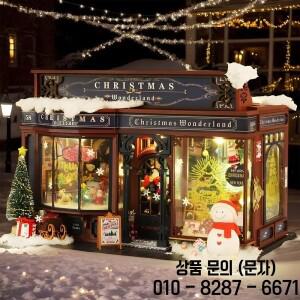 메리 크리스마스 인형 집 키트 미니어처 및 가구 포함