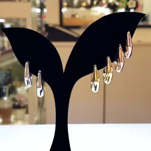 [볼라레]샤인 사각 링타입 귀걸이 SSS096