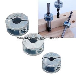 3PCS 6/8/10MM 드릴 비트 스토퍼 칼라 아연 합금 깊이 제한 링 육각 렌치 포함 오픈 타입