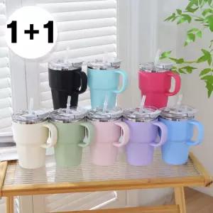 [2개세트] 머그잔 텀블러 600ml 빨대텀블러 보온병 보냉병 (8color)