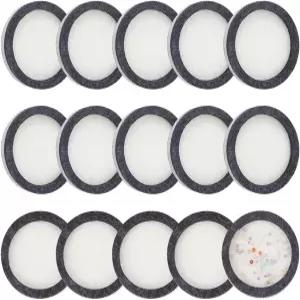 BENECREAT 15Pcs 원형 펠트 비드 디자인 보드 1.55인치 다크 그레이 비딩 매트 DIY 주얼리 제작 용품 두께