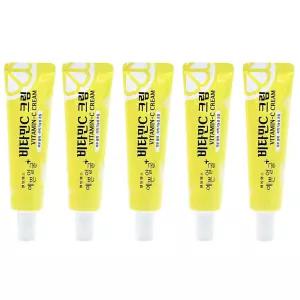 예쁜얼굴 비타민C 크림 25g 피부 광채 미백 기능성 크림 5개