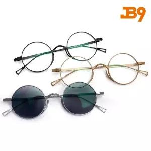 [JB9]RE2601 티타늄 가벼운 안경테 튼튼한 동글이 안경 변색 블루라이트차단 선글라스 자외선