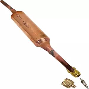 REFIGE-AIR 구리 필터 건조기 1/4인치 x 충전 밸브 포함 - R134A R502 R22 R12용 양방향 액체 라인 범용